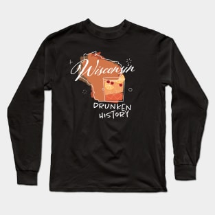 Wisconsin Old Fashioned Logo Dark Long Sleeve T-Shirt